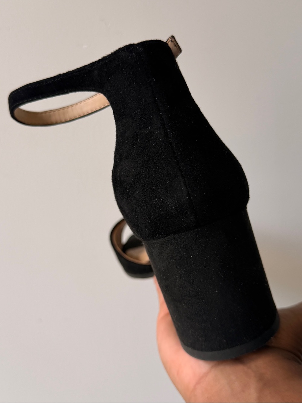 Sam Edelman Black Suede Open-Toe Ankle-Strap Heels - Picture 5 of 9